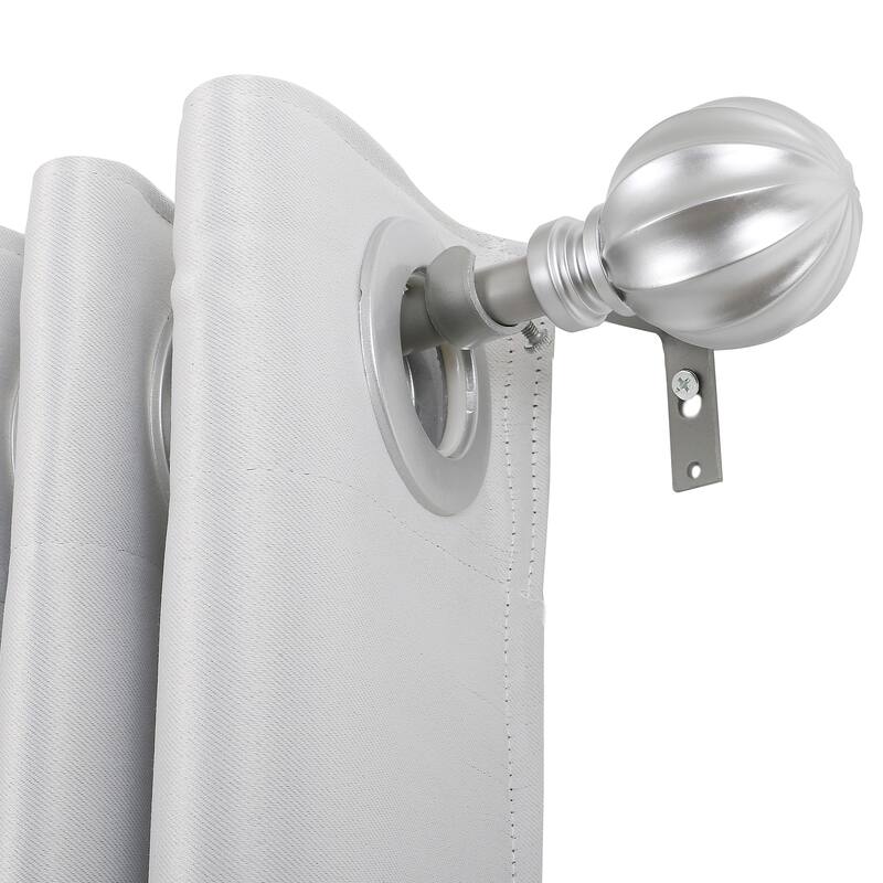 UTOPIA ALLEY Wall Mounted 3/4 Inch Curtain Rod - Curtain Rods For Window, Adjustable Drapery Rod - Nickel - 28" - 48"
