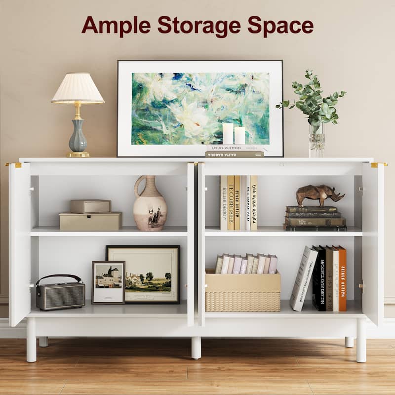 Buffet Cabinet with Doors and Adjustable Shelves
