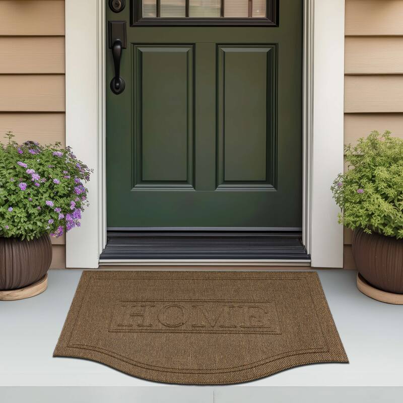 Mohawk Home Shaped Home Impressions Brown 2' X 3' Door Mat - 2' x 3'