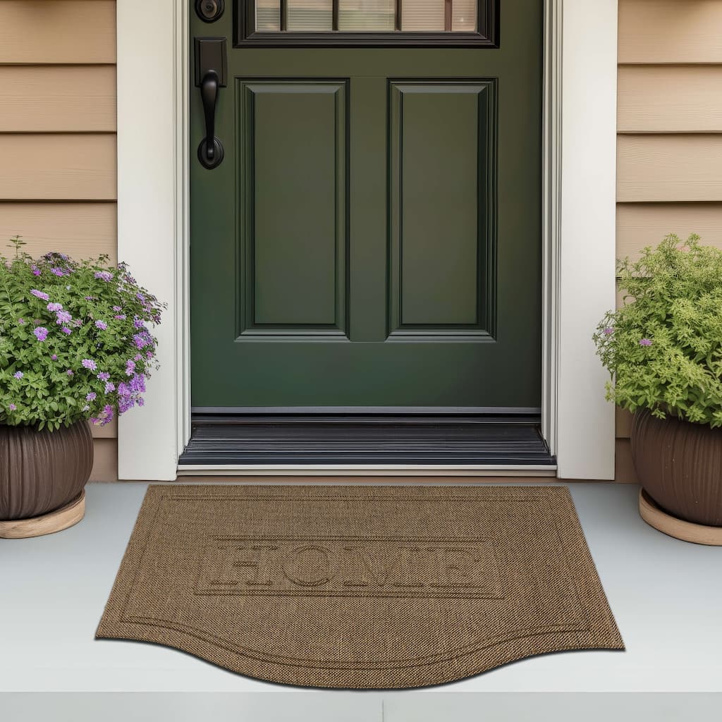 Mohawk Home Shaped Home Impressions Brown 2' X 3' Door Mat - 2' x 3'