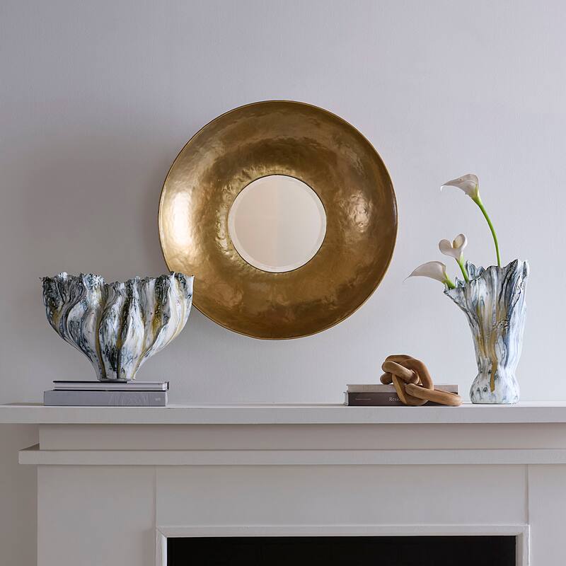Jamie Young Theia Iron Round Wall Mirror