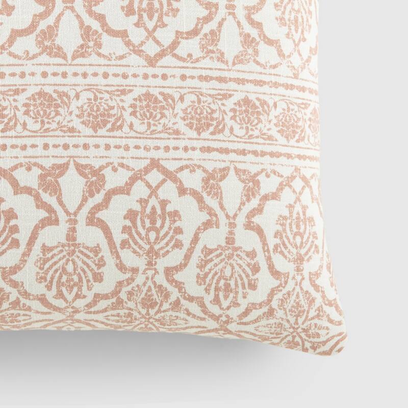 Elegant Patterns Cotton Decor Throw Pillow in Antique Floral