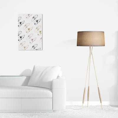 Wynwood Studio Canvas Fashion and Glam Sneakers for Days Gold and Metallic Gold Glam Wall Art Canvas Print