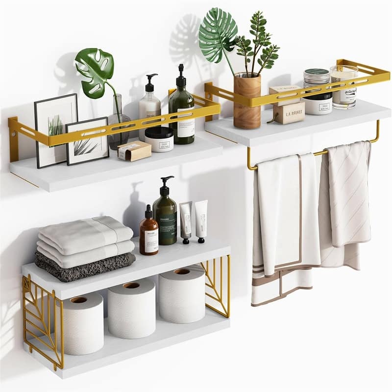 3+1 Tier Wall Mounted Bathroom - 5.9"D x 15.9"W x 0.6"H