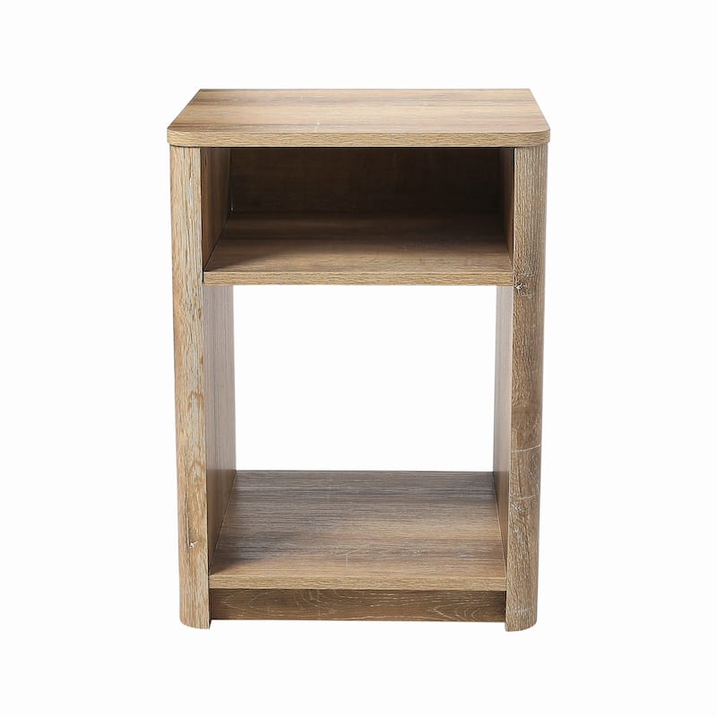 Marble and Wood End Table