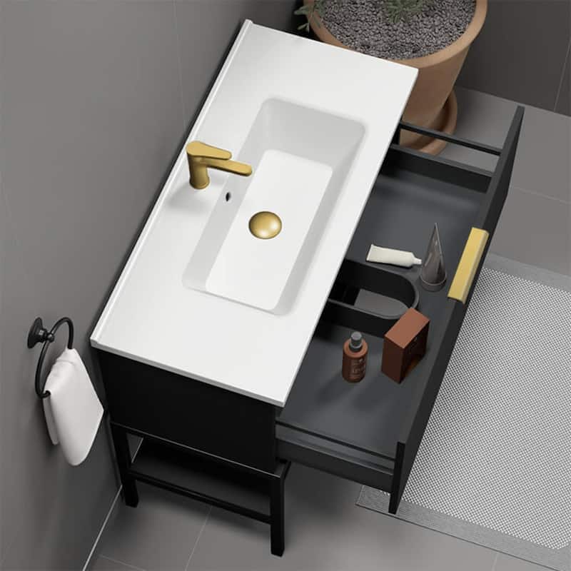Nameeks Bodrum-3918 Bodrum 40" Free Standing Single Basin Vanity Set
