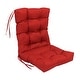 preview thumbnail 40 of 61, Multi-section Tufted Outdoor Seat/Back Chair Cushion (Multiple Sizes) 18" x 38" - Paprika