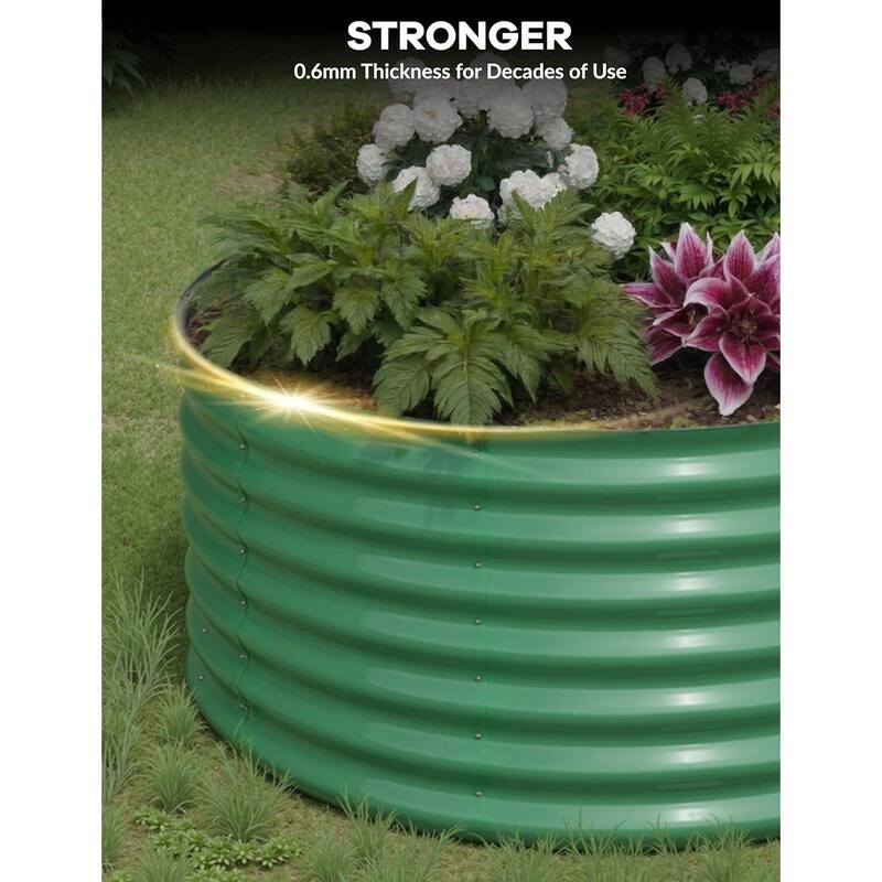 Raised Garden Bed, for Outdoor Gardening, Oval
