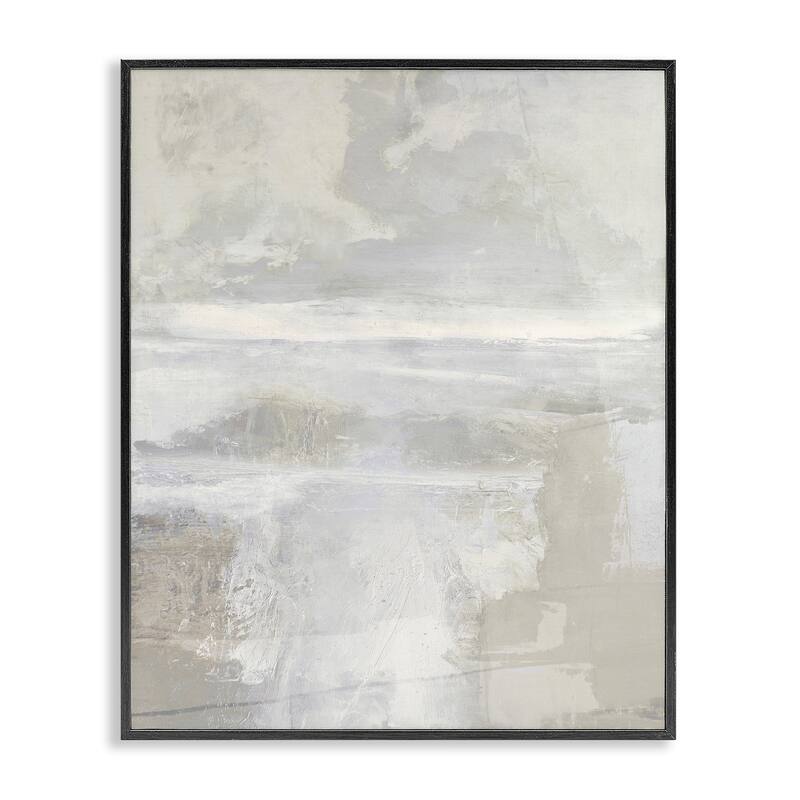 Stupell Muted Beige & Grey Framed Giclee Art Design By Rachel Springer - 24 x 30 - Black