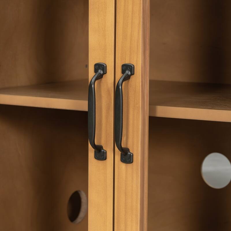 58'' Modern Storage Cabinet with 4 Doors, Large Sideboard with Adjustable Shelves for Entryway, Living Room or Dining Room