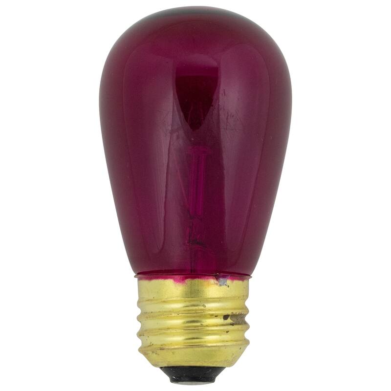 Pack of 25 Incandescent S14 Purple Christmas Replacement Bulbs - 3.25"