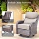 preview thumbnail 86 of 187, Outdoor Patio Sofa Swivel Chair with 6-Inch Thick Cushions Set