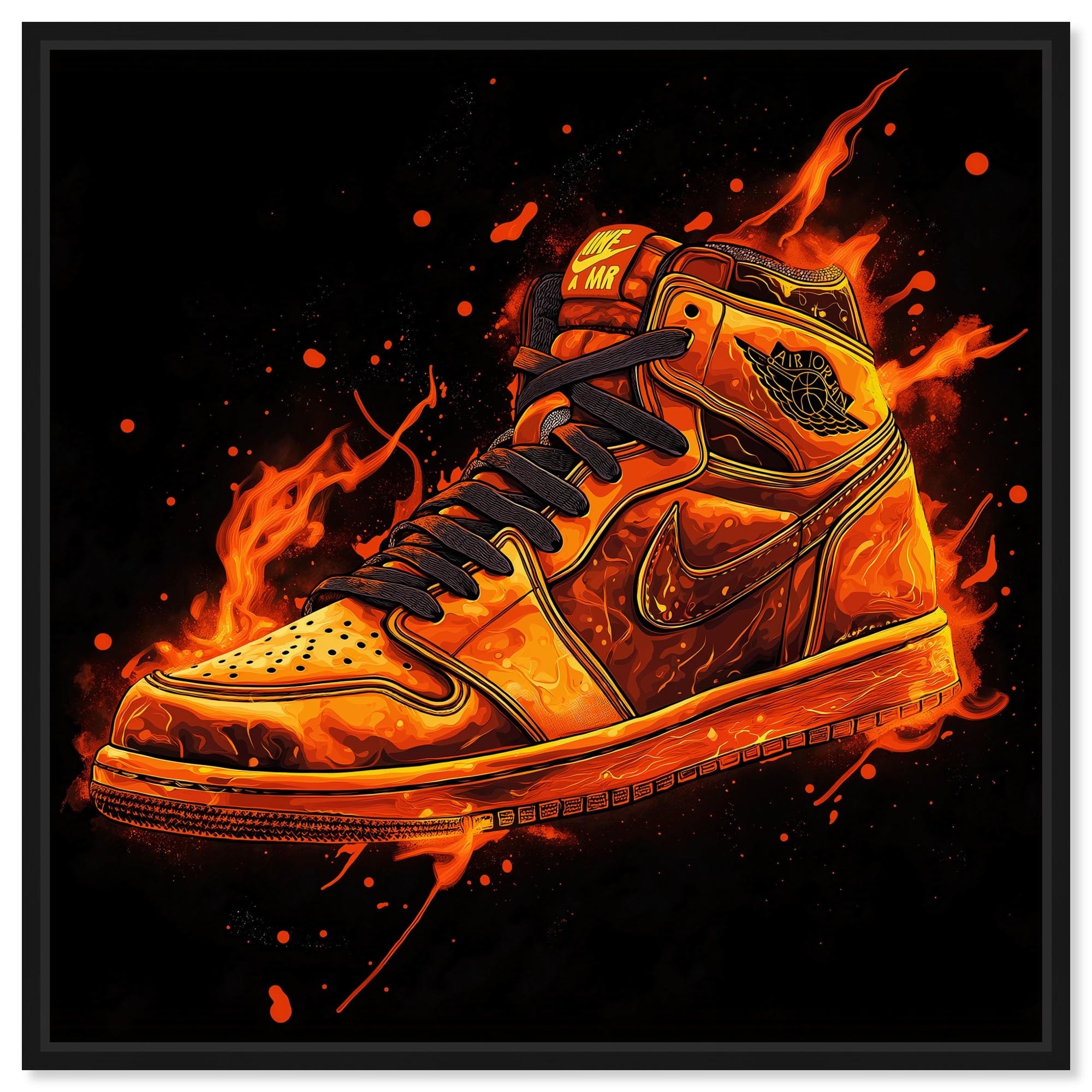 Jumpman on Fire I Canvas by Art Remedy
