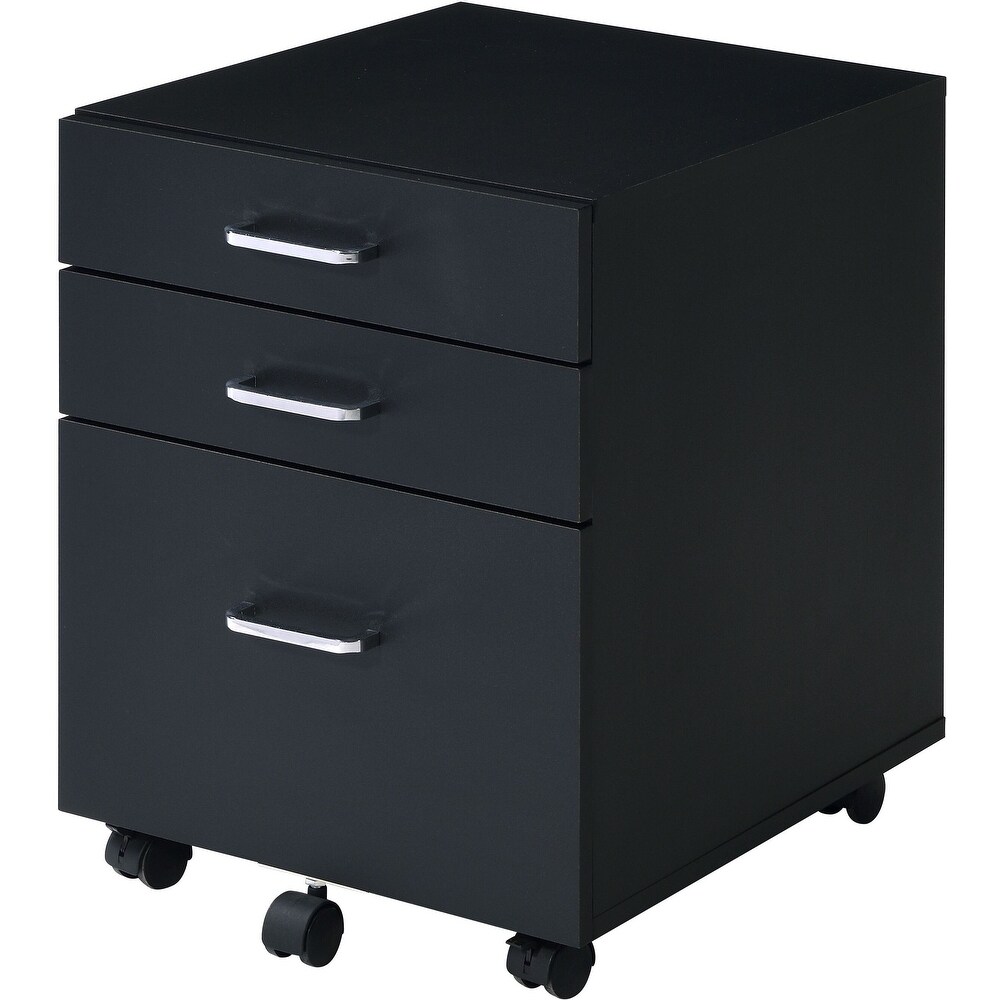 Overstock ACME Tennos Cabinet in Black and Chrome Finish (Black)