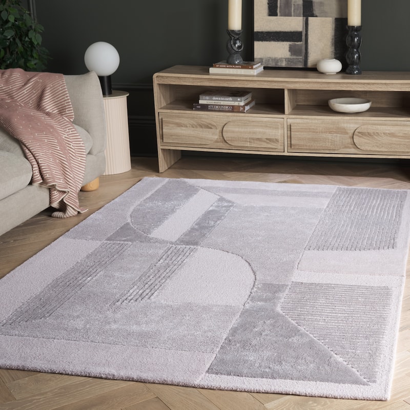 SAFAVIEH Handmade Fifth Avenue Lisbet Mid-Century Modern Viscose Rug - Beige/Light Brown - 5' x 8'