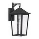preview thumbnail 1 of 5, Stoneleigh 1-Light Mottled Black Outdoor Wall Lantern