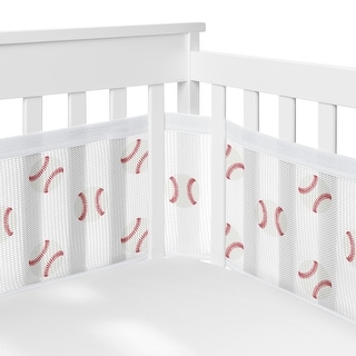 Bacati 2-Piece Muslin Crib Sheets - Super Soft Baseball Themed Bedding For Baby's Nursery