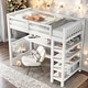 preview thumbnail 2 of 46, Twin Size Loft Bed with Storage Shelves and Under-bed Desk, White