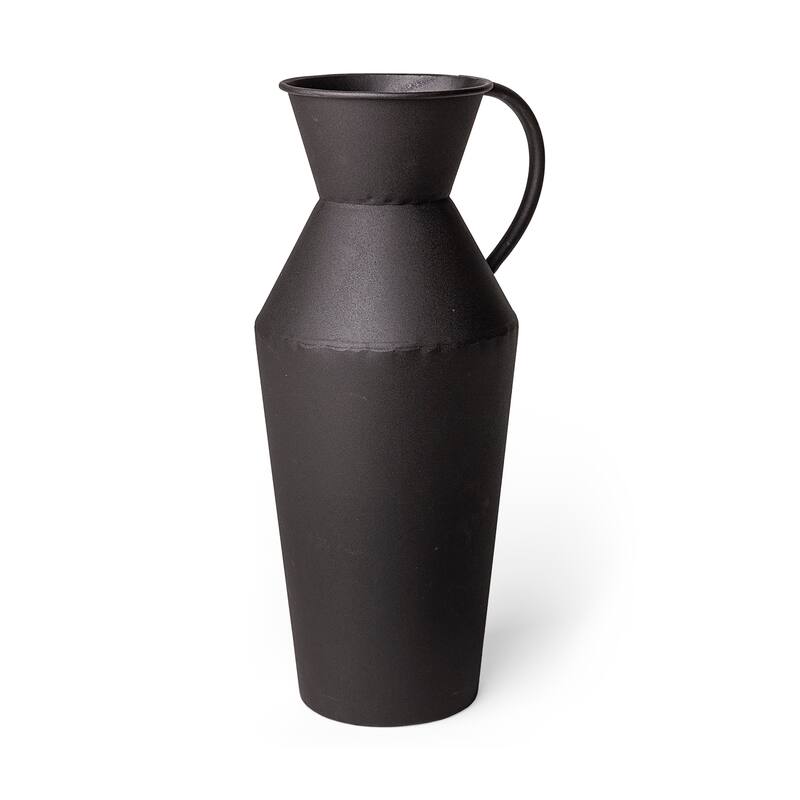 Emily II Black Metal Decorative Jug - Black
