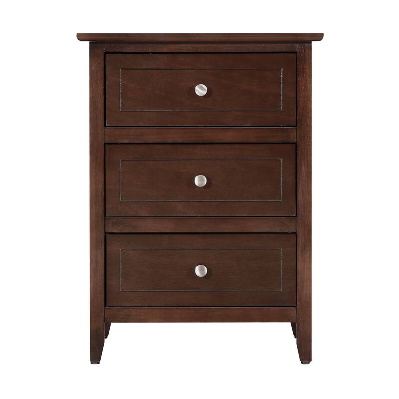 Nightstand with Extra Durability - Real Wood Veneers and Dove Tailed Drawers