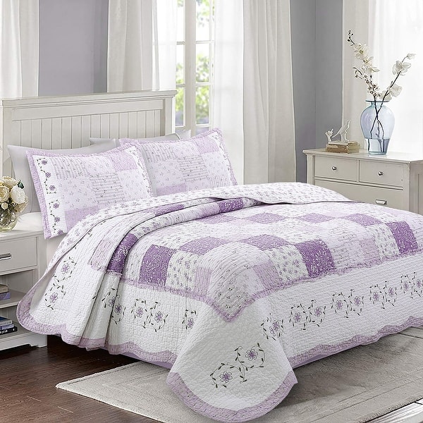 The Purple Floral Barn Quay Road Lilac Patchwork Cotton Reversible