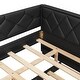preview thumbnail 22 of 24, Full XL Size Faux Leather Daybed with Trundle and LED