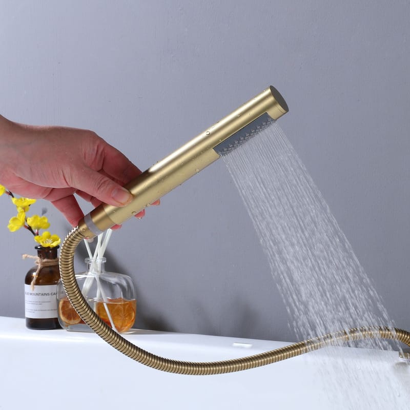 Three-piece Bathtub Bathroom Faucet Set ,Brushed Gold