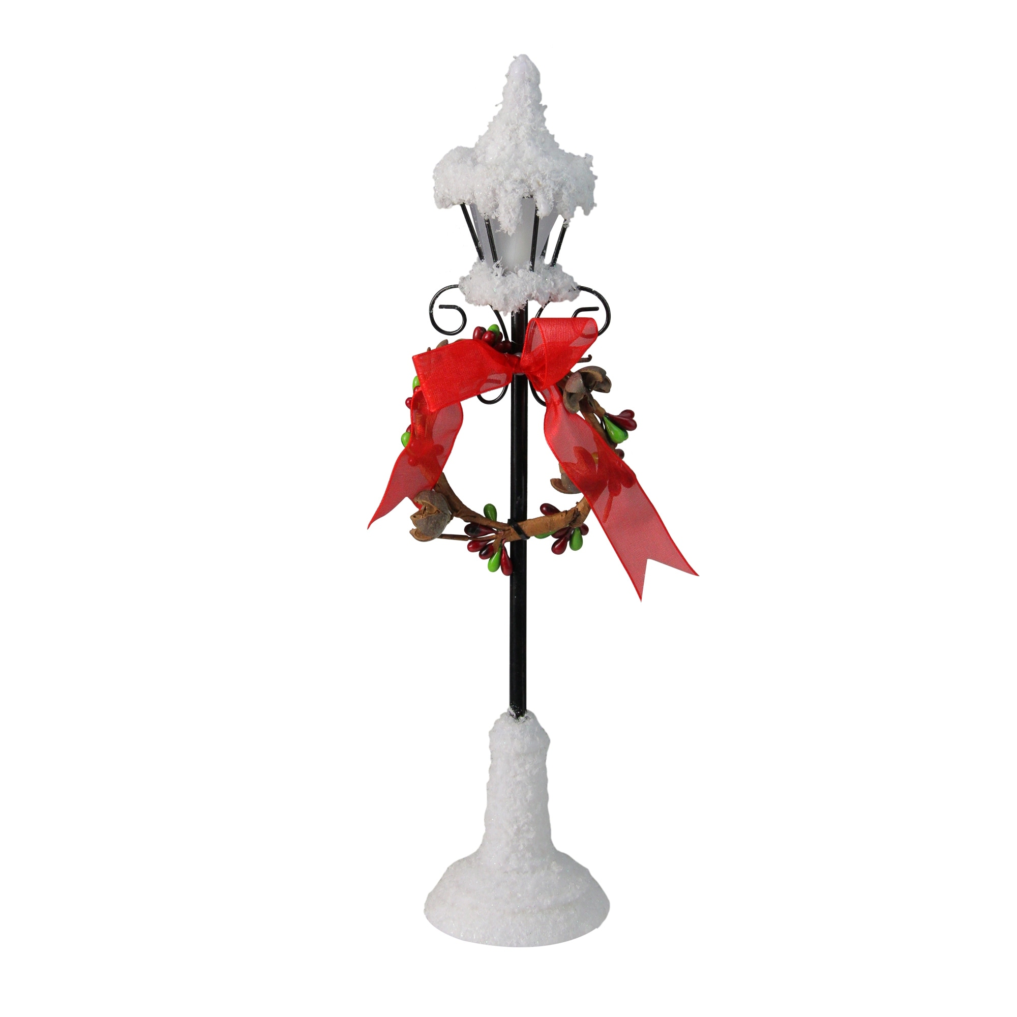 Shop 12 Snowfall Valley Led Lighted Lamppost With Red Bow
