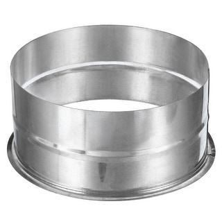 PATIKIL 4" Duct Connector – Metal Flange Fitting With Screw Holes, Air Tight Coupling For HVAC, Dryer Vents, Bathroom, Garage, Workshop