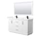Option White / Carrara Cultured Marble Top / Matte Black