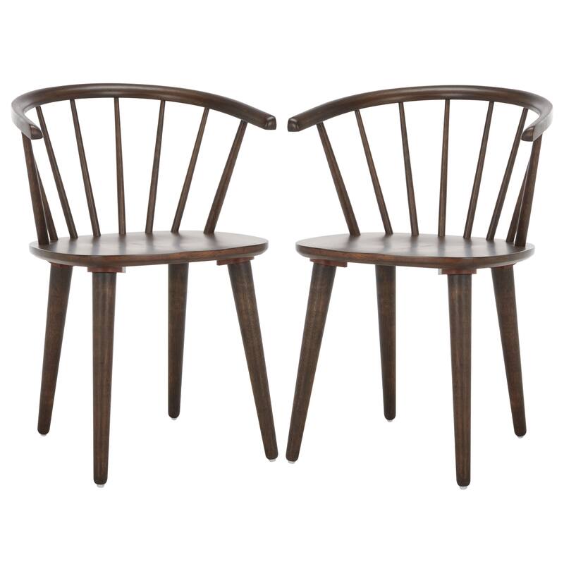 SAFAVIEH Home Blanchard 18-inch Curved Spindle Side Chair [SET of 2] - 21"W x 21"D x 30"H