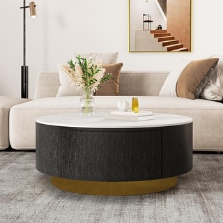 Modern Round Coffee Table with Storage - Bed Bath & Beyond - 36350161