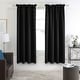 preview thumbnail 61 of 85, Deconovo Solid Rod Pocket Curtain Panel Pair, Set of 4 Panels 38x63 Inch - Black