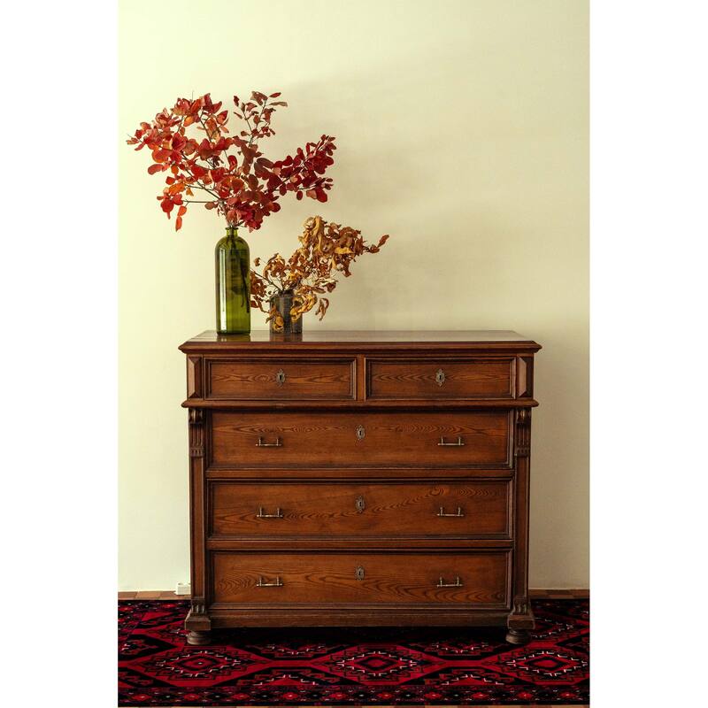 ECARPETGALLERY Hand-knotted Teimani Red Wool Rug - 3'8 x 6'4