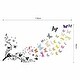 preview thumbnail 5 of 4, Walplus Colorful Floral Butterfly Vine Kids Wall Stickers Nursery Décor