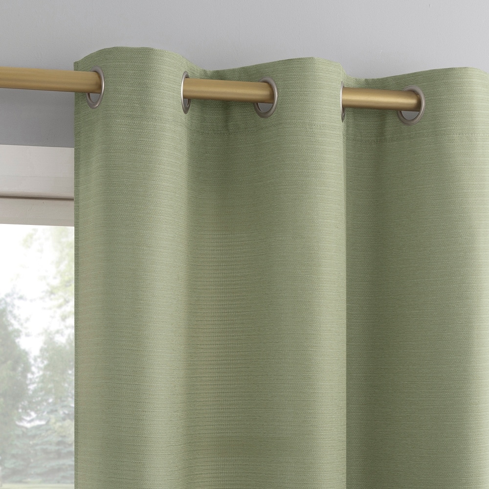 No. 918 Landon Textured Semi-Sheer Grommet 1-Piece Curtain Panel, Single Panel