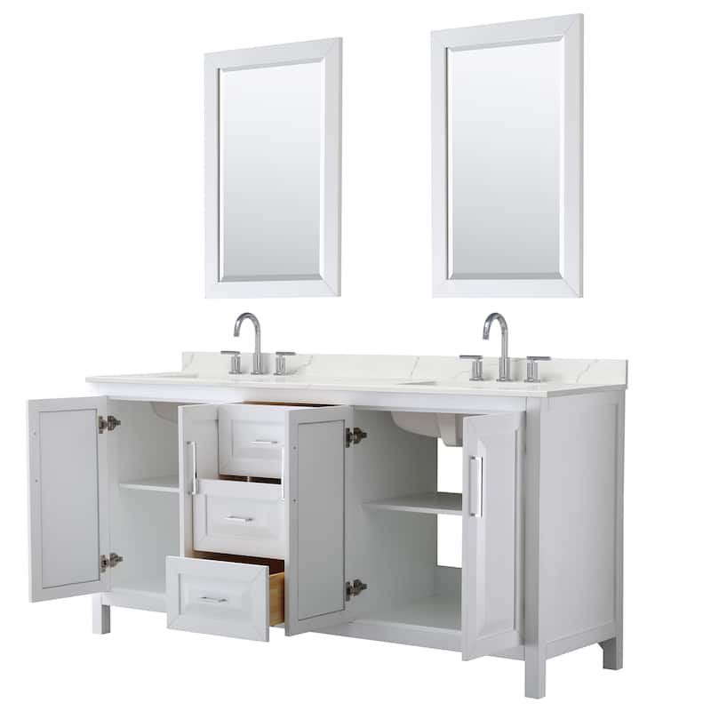 Wyndham Collection WCV252572D-QTZ-US3M24 Daria 72" Free Standing