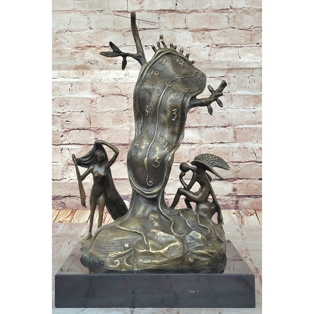 Surreal Melting Clock Bronze – Salvador Dalí Nobility Of Time Sculpture