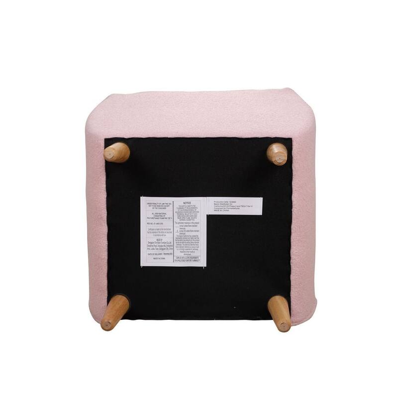 Aria Home Pink Teddy Club Kids Arm Chair with Foam Seat Washable Cover