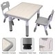 preview thumbnail 6 of 18, YUKOOL Kids Study Table and Chairs Set - Adjustable Height and Stylish Design