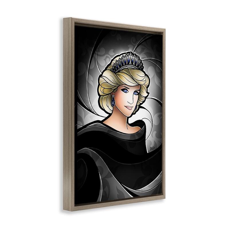 Stupell Royal Peoples' Princess Framed Floater Canvas Wall Art Design By Mandie Manzano