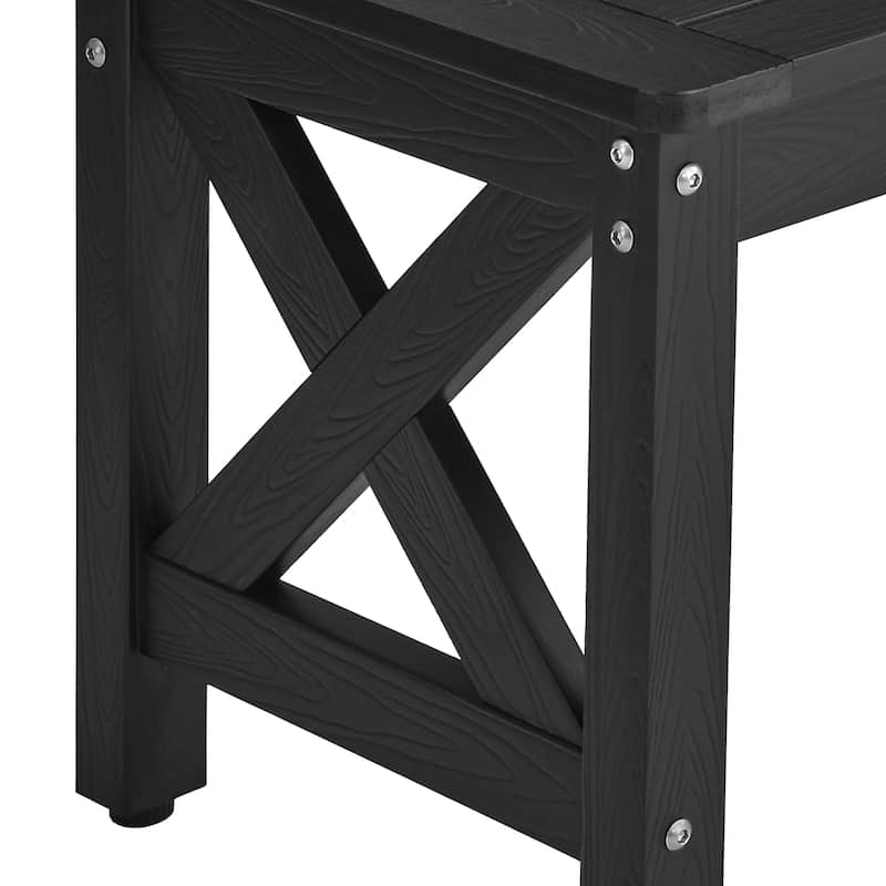 Modern 47.in All-Weather HDPS Outdoor Backless Bench