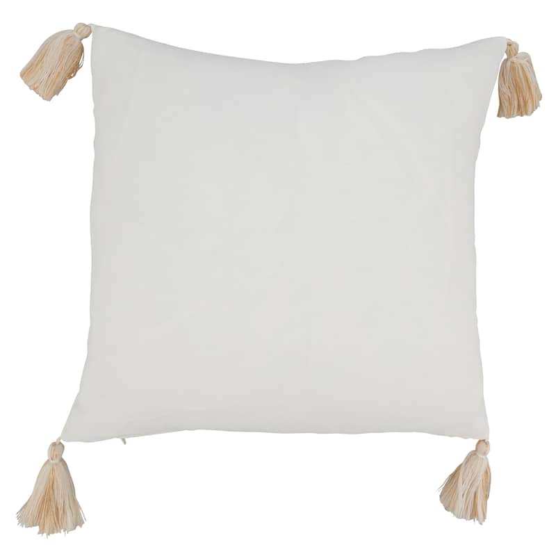 Elegant Charm Snowflakes Throw Pillow with Tassels