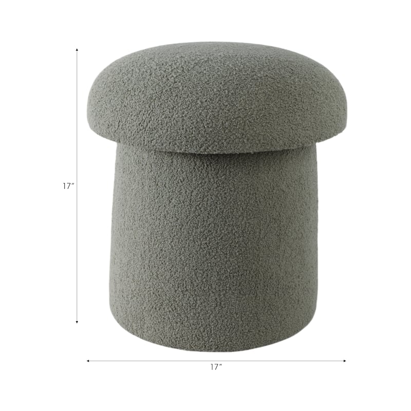 Velvet Curved Top and MDF Base Ottoman Stool Boho Glam Style