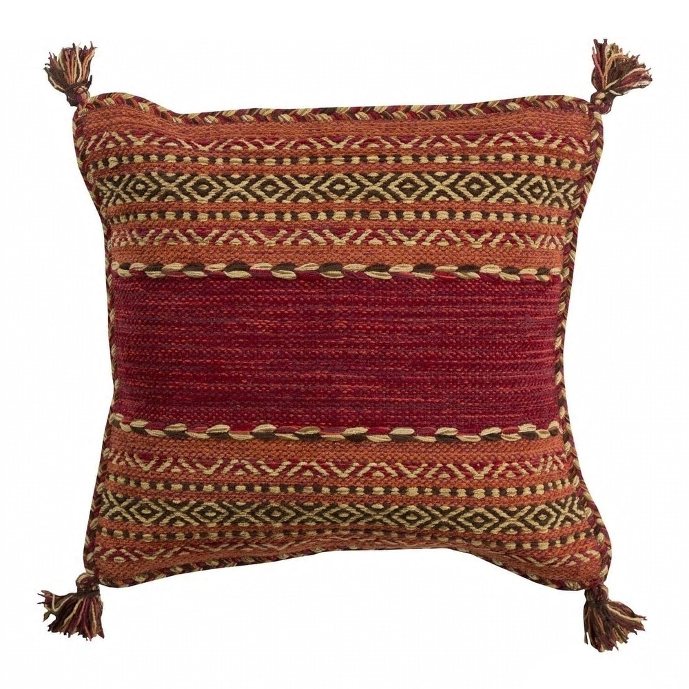 Orange boho throw pillow store