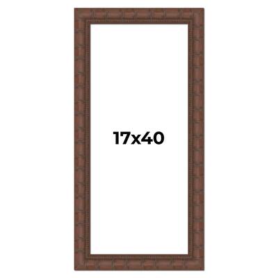 17x40 Frame Pewter Solid Wood Picture Frame Width 1.625 Inches | Interior Frame Depth 0.6875 Inches
