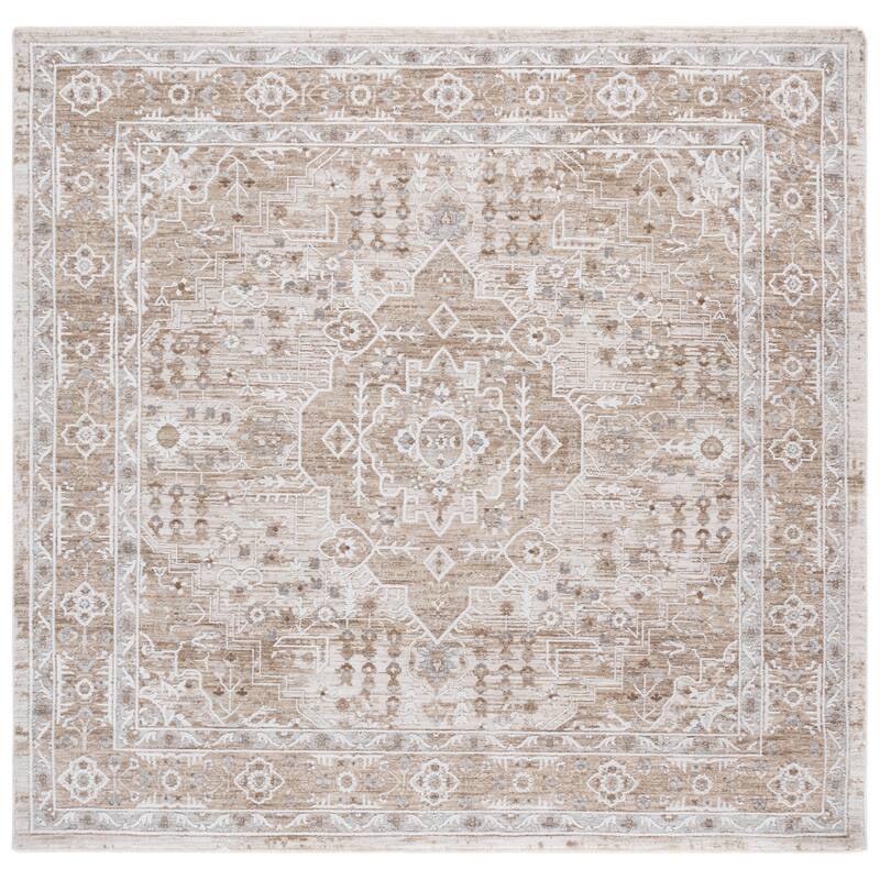 SAFAVIEH Finley Oscarina Vintage Distressed Rug - Beige/Ivory - 6'7" Square