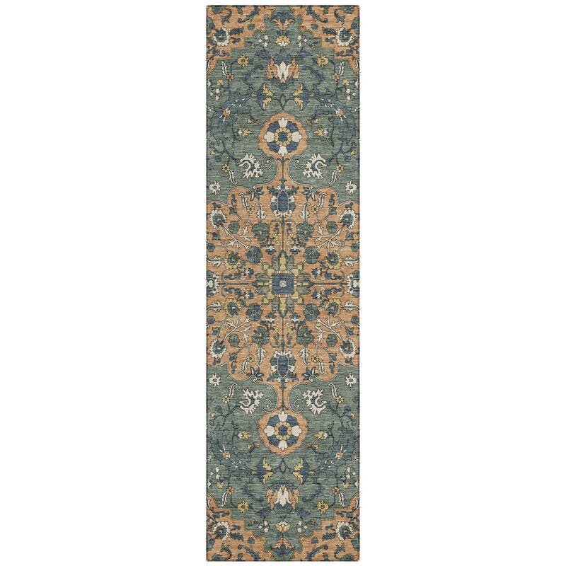 Machine Washable Indoor/ Outdoor Traditional Savannah Chantille Rug