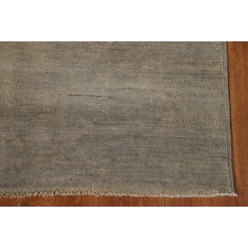 Hand Knotted Oriental 100% Wool Carpet Modern Modern Beige & Ivories Gabbeh Area Rug - 4' 10'' X 3' 4''