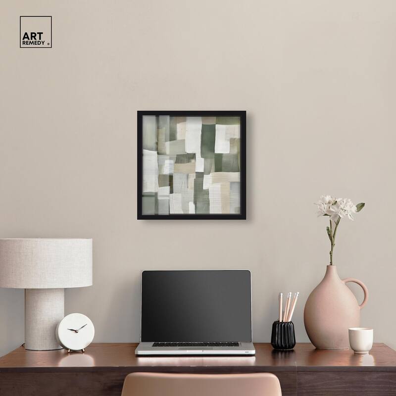 Pale Jade Green I Shadowbox by Art Remedy